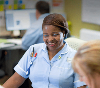 Care team member smiling